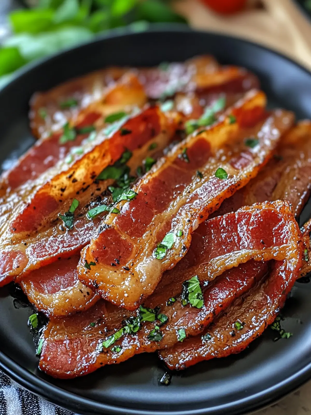 Air Fryer Bacon with Fresh Basil: A Crispy Flavor Boost 3 air fryer bacon with Fresh Basil
