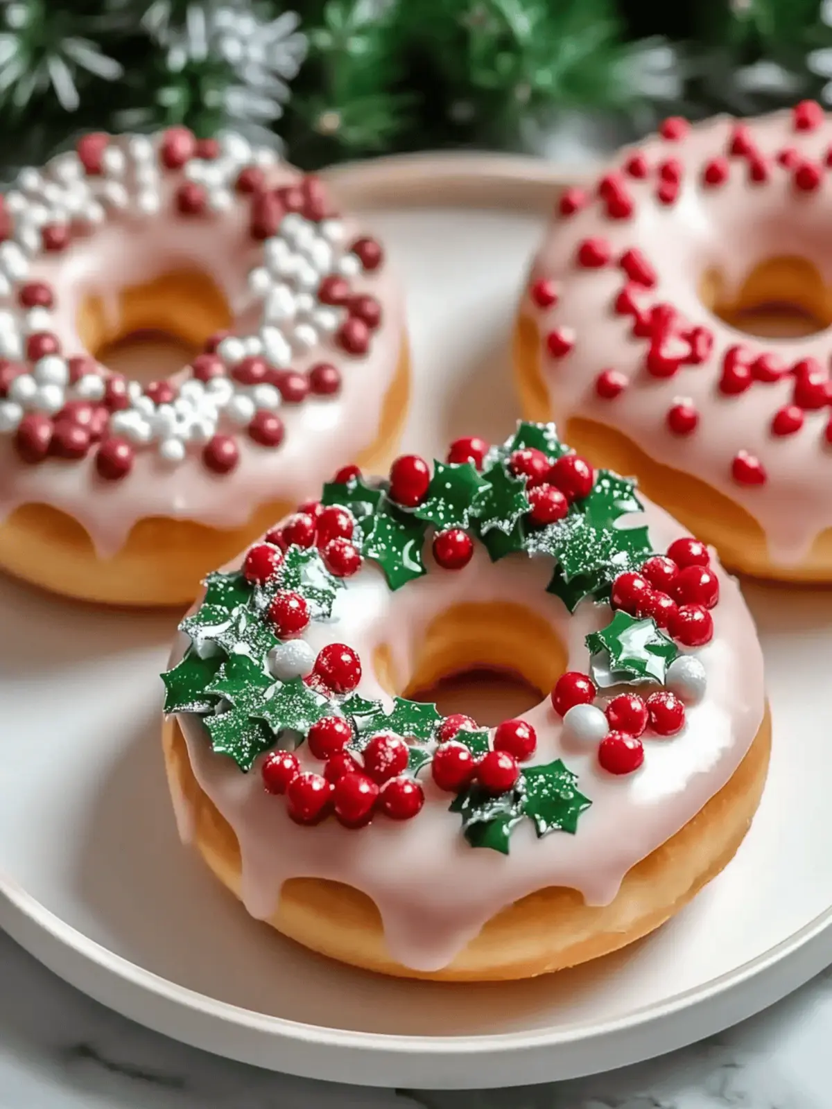 Delicious Vegan Christmas Wreath Doughnuts for Joyful Celebrations 4 Delicious Vegan Christmas Wreath Doughnuts for Festive Cheer