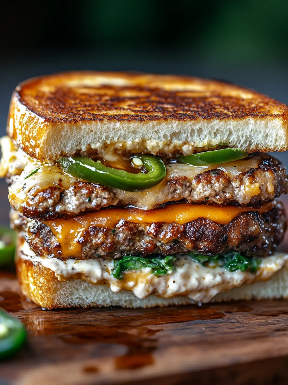 Mouthwatering Jalape o Popper Patty Melt with Cheesy Goodness 4 Jalape o Popper Patty Melt