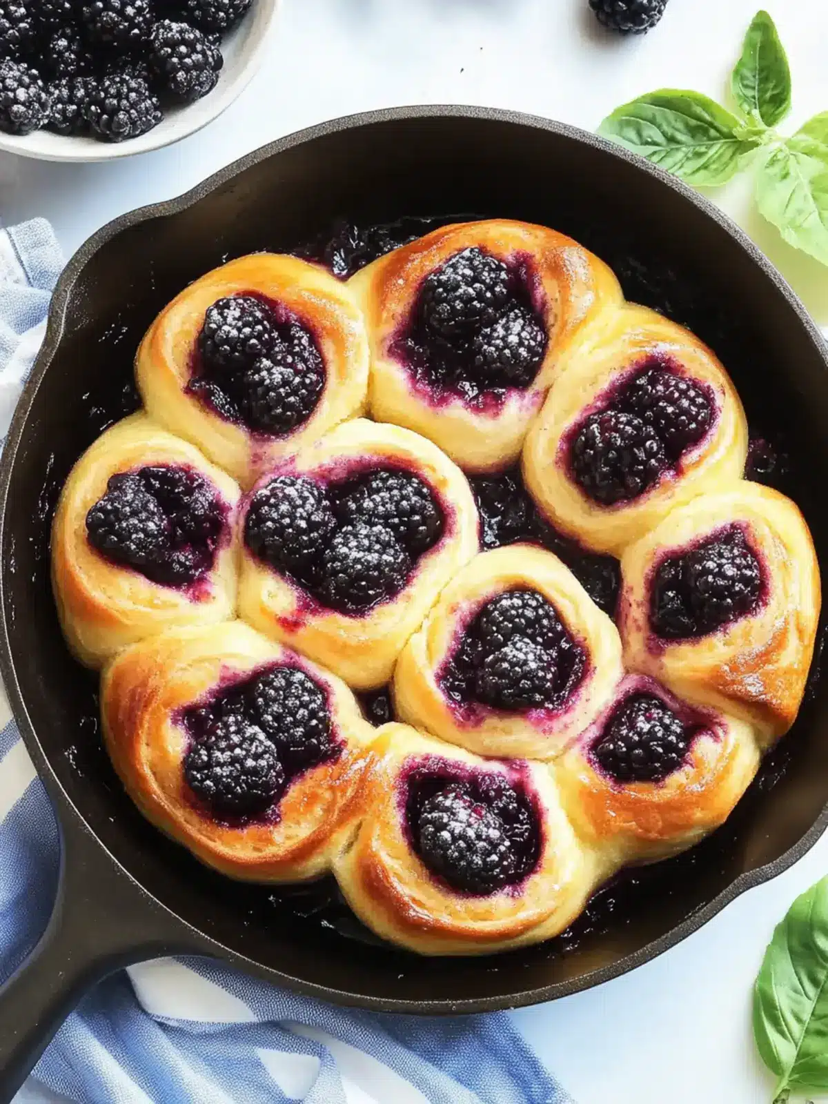 Skillet Blackberry Sweet Rolls: Easy Treats for Cozy Mornings 3 Skillet Blackberry Sweet Rolls