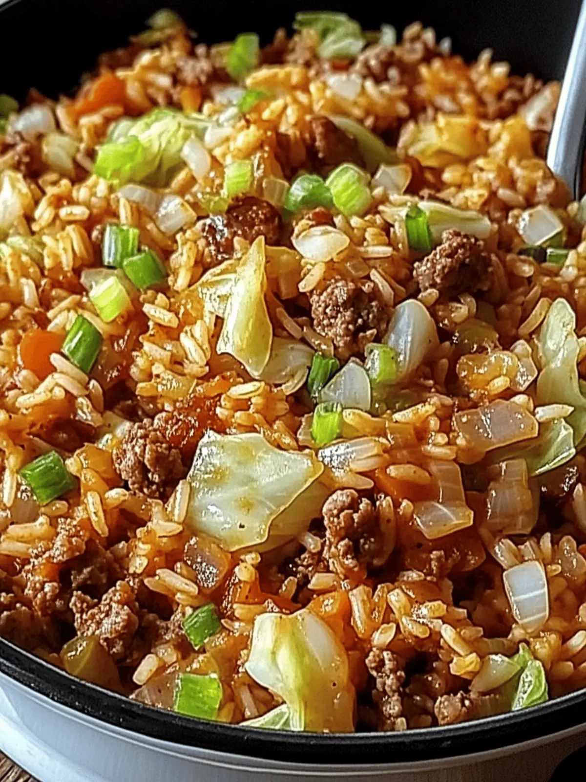 Cajun Cabbage Jambalaya with Ground Beef and Sausage Magic 3 Cajun Cabbage Jambalaya with Ground Beef and Sausage