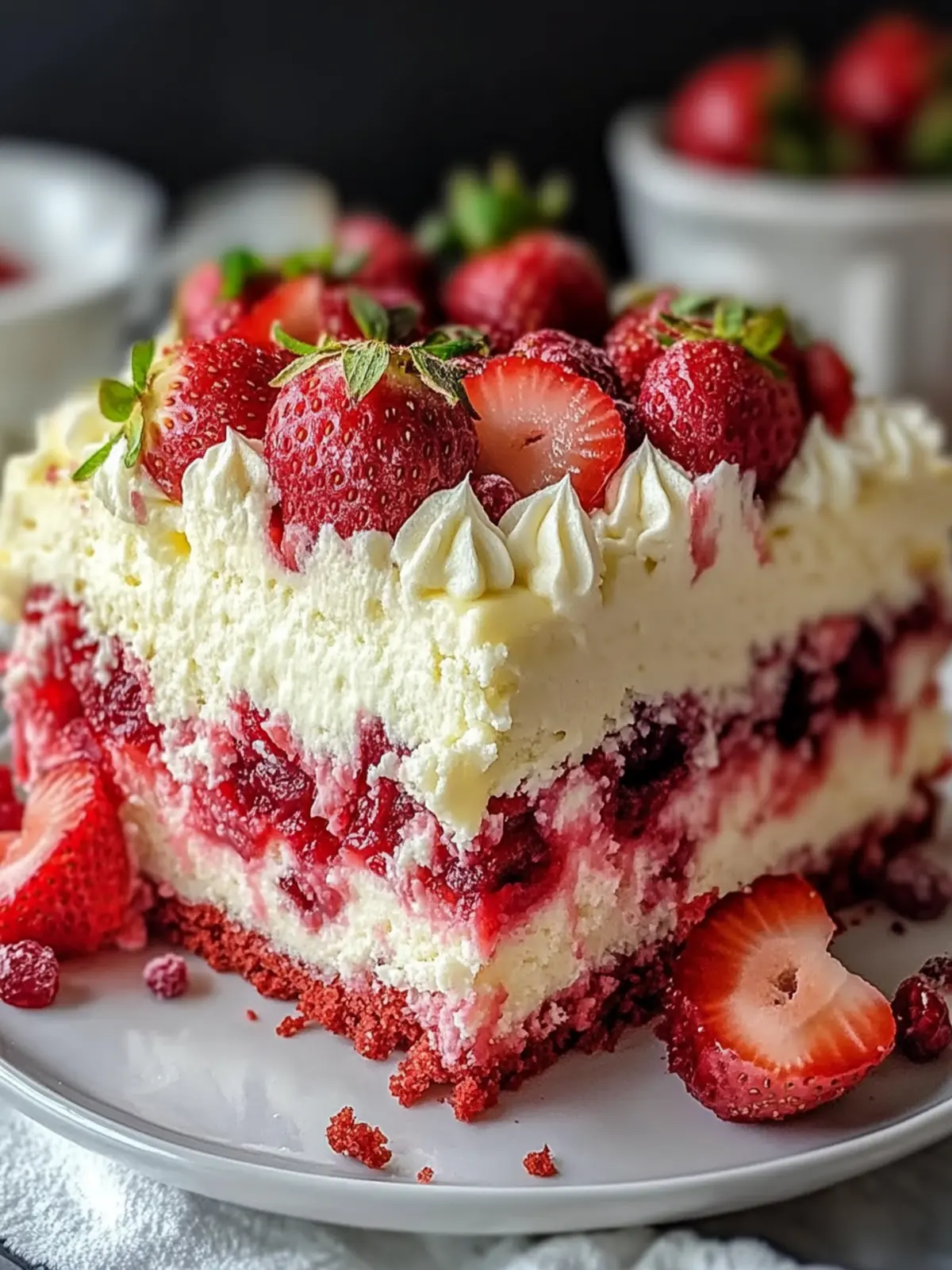 Irresistible Strawberry Earthquake Cake That Steals the Show 2 Strawberry Earthquake Cake