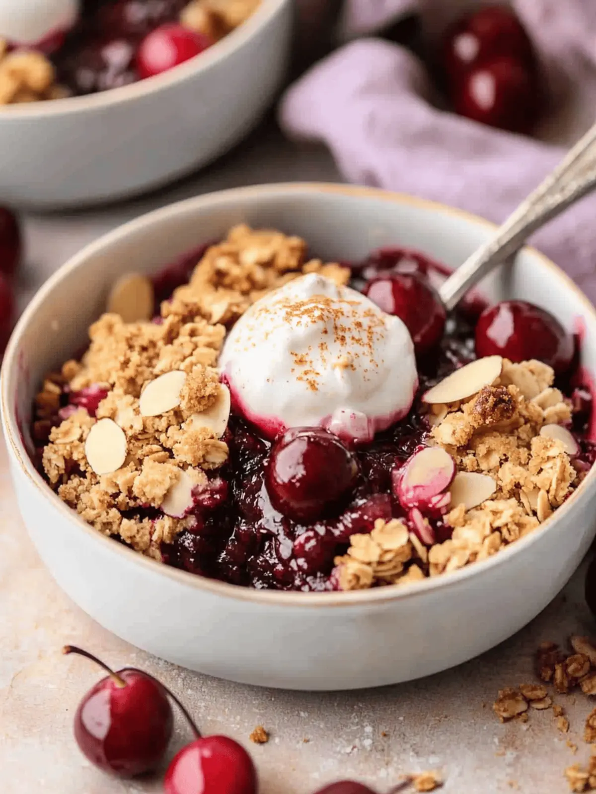 Delicious Almond Cherry Crisp Recipe You Can t Resist 3 Almond Cherry Crisp Recipe