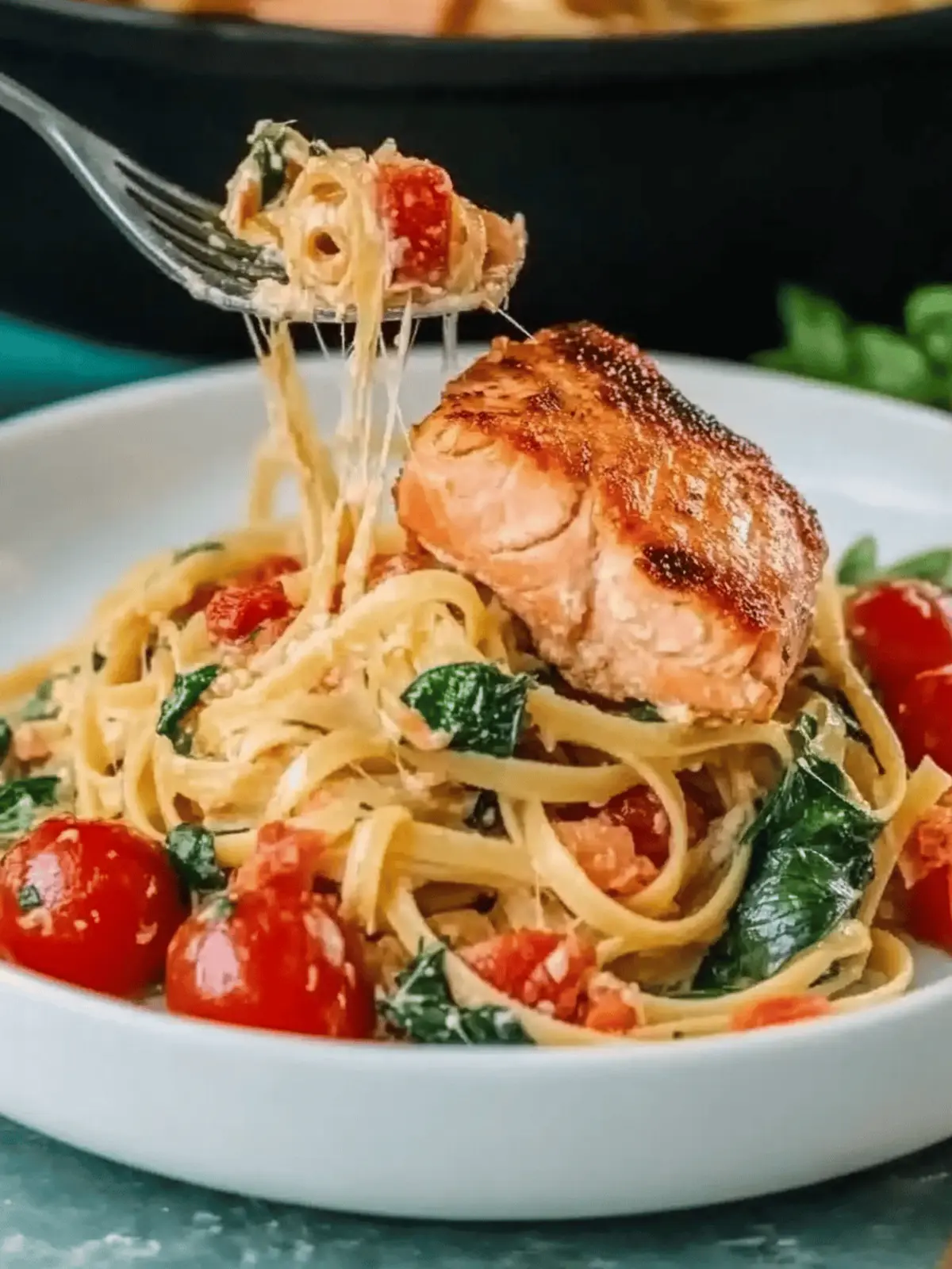 Healthy & Creamy Tuscan Salmon Pasta Ready in 30 Minutes 4 Healthy & Creamy Tuscan Salmon Pasta