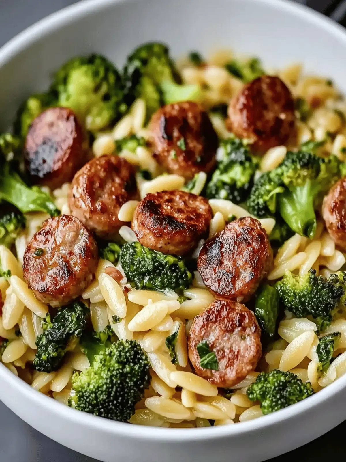 Chicken Sausage and Broccoli Orzo: Quick Comfort in a Bowl 4 Chicken Sausage and Broccoli Orzo