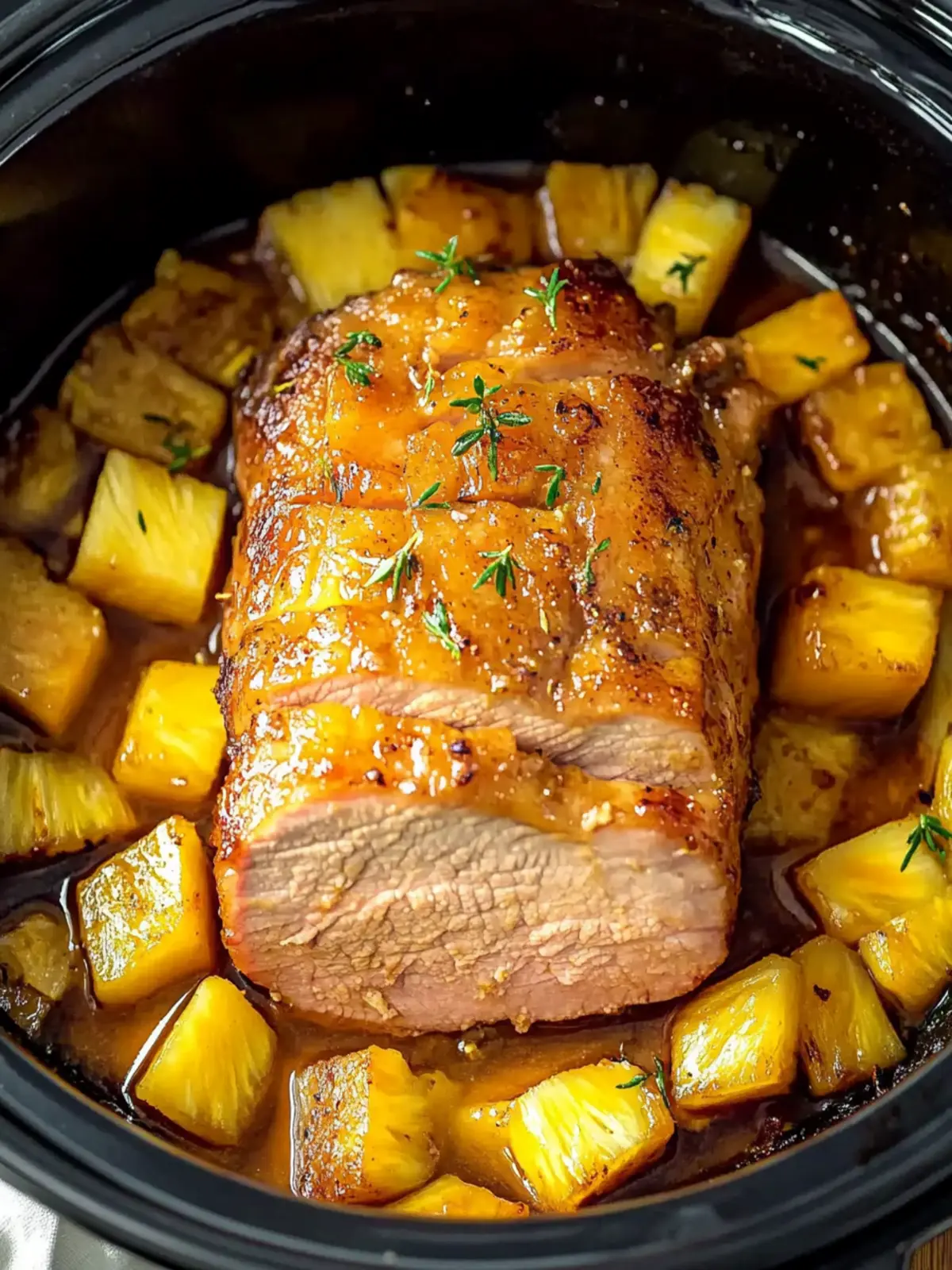 Savor a Tropical Twist with Slow Cooker Pineapple Pork Loin 3 Slow Cooker Pineapple Pork Loin