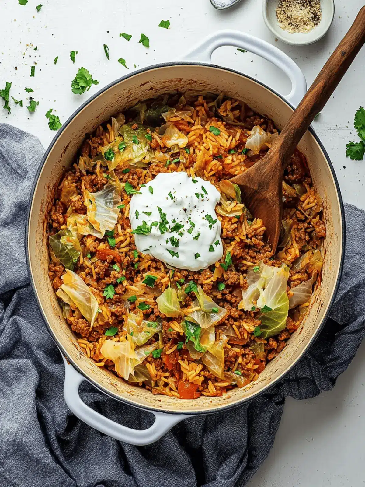 Hearty Cabbage Ground Beef Casserole One-Pot Delight with Rice 2 Cabbage Ground Beef Casserole (1-Pot w/ Rice)