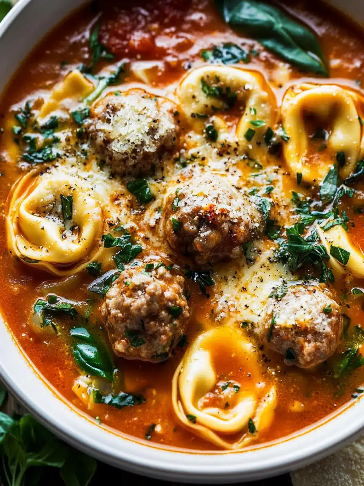 Cheesy Meatball Tortellini Soup for Ultimate Cozy Nights 3 Cheesy Meatball Tortellini Soup