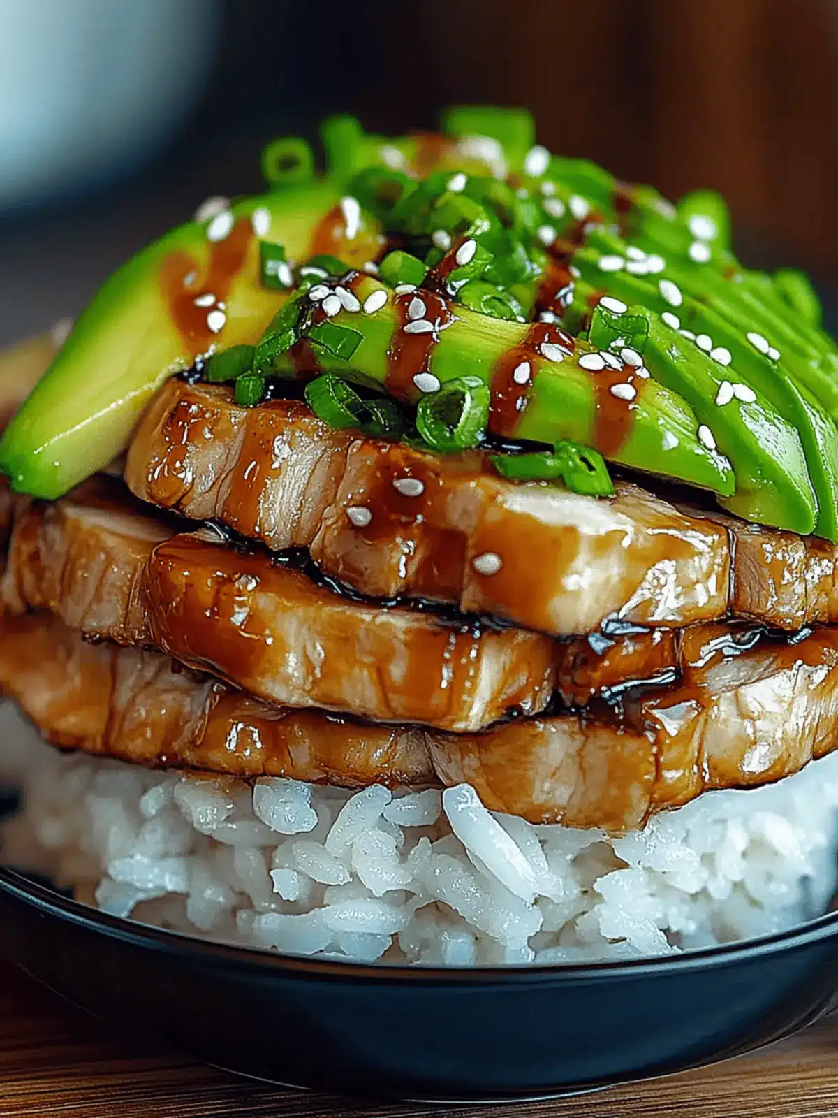 Teriyaki Chicken Avocado Rice Stack - A Colorful Flavor Explosion 4 Teriyaki Chicken Avocado Rice