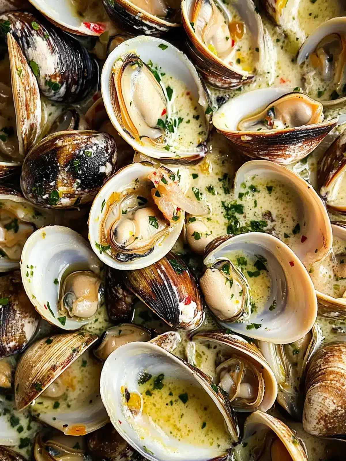 Garlic Butter Clams with White Wine Cream Sauce: Easy Gourmet Delight 3 Garlic Butter Clams with White Wine Cream Sauce