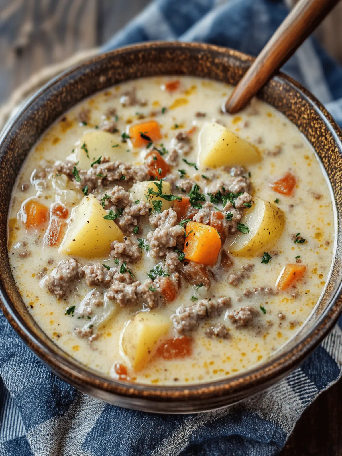 Crockpot Creamy Potato & Hamburger Soup for Cozy Nights 4 Crockpot Creamy Potato & Hamburger Soup