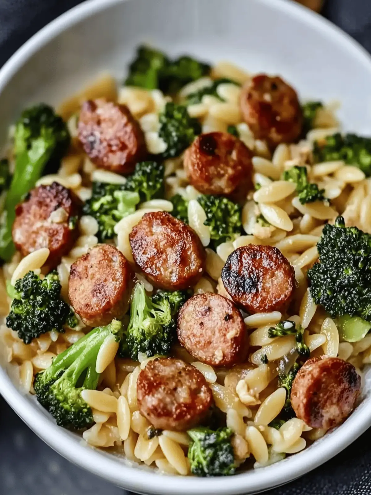 Chicken Sausage and Broccoli Orzo: Quick Comfort in a Bowl 3 Chicken Sausage and Broccoli Orzo