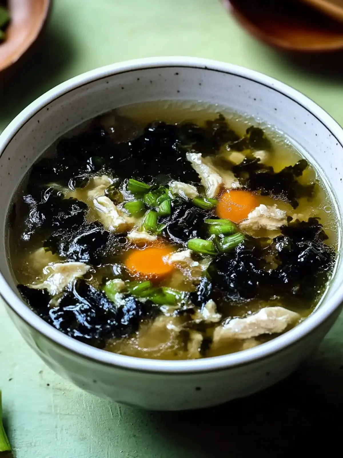 Seaweed Egg Drop Soup - A Nutritious Chinese Delight 2 Seaweed Egg Drop Soup- Chinese