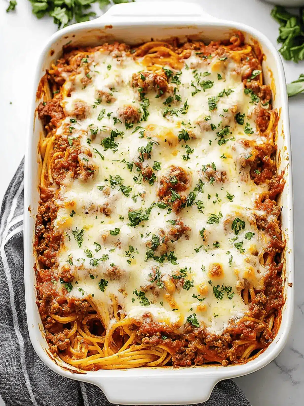 Cheesy Baked Spaghetti Recipe with Ground Beef Bliss 4 Cheesy Baked Spaghetti Recipe with Ground Beef
