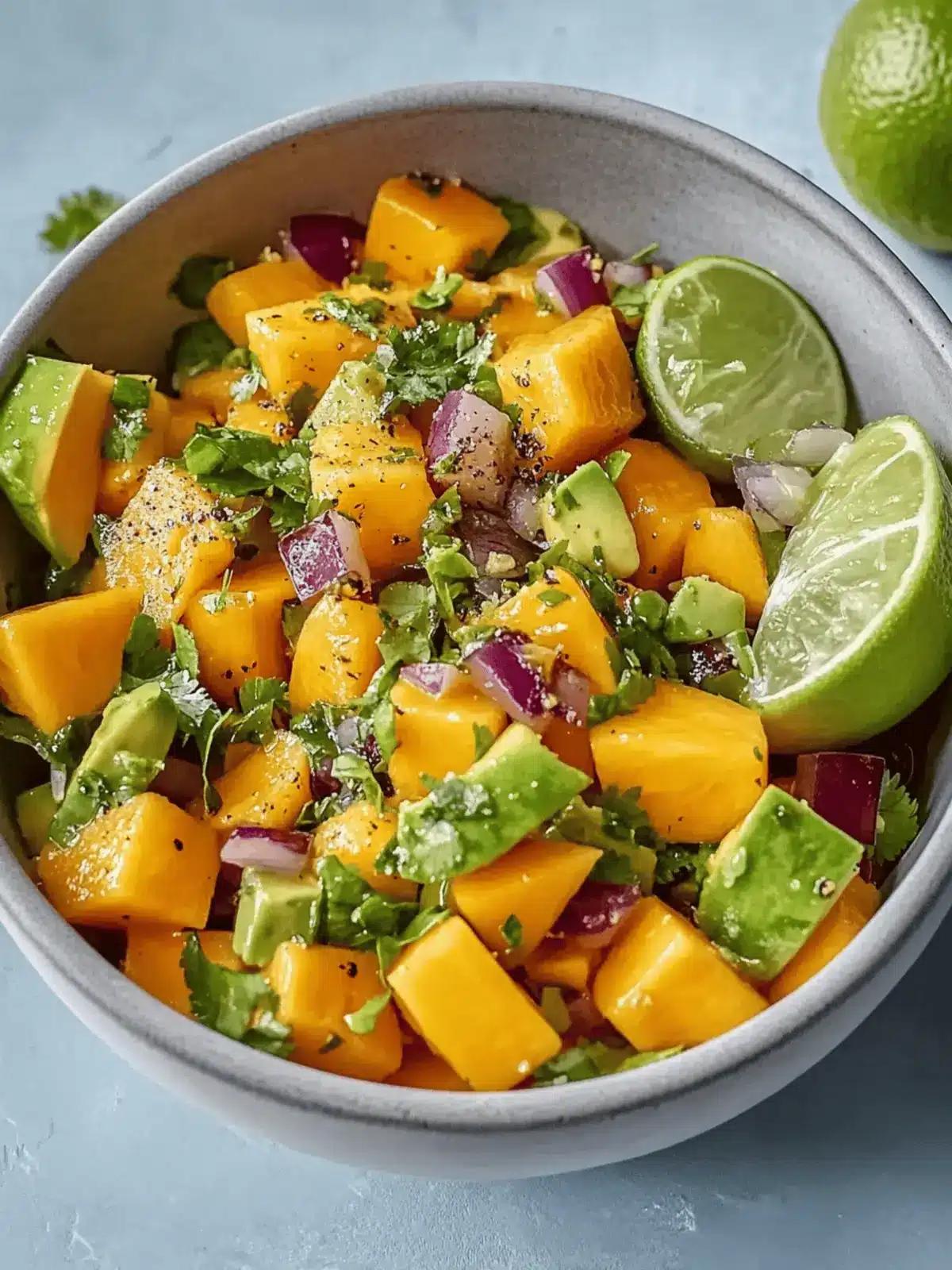 Refreshing Mango Salad Recipe with Zesty Lime Dressing Bliss 3 Mango Salad Recipe with Lime Dressing