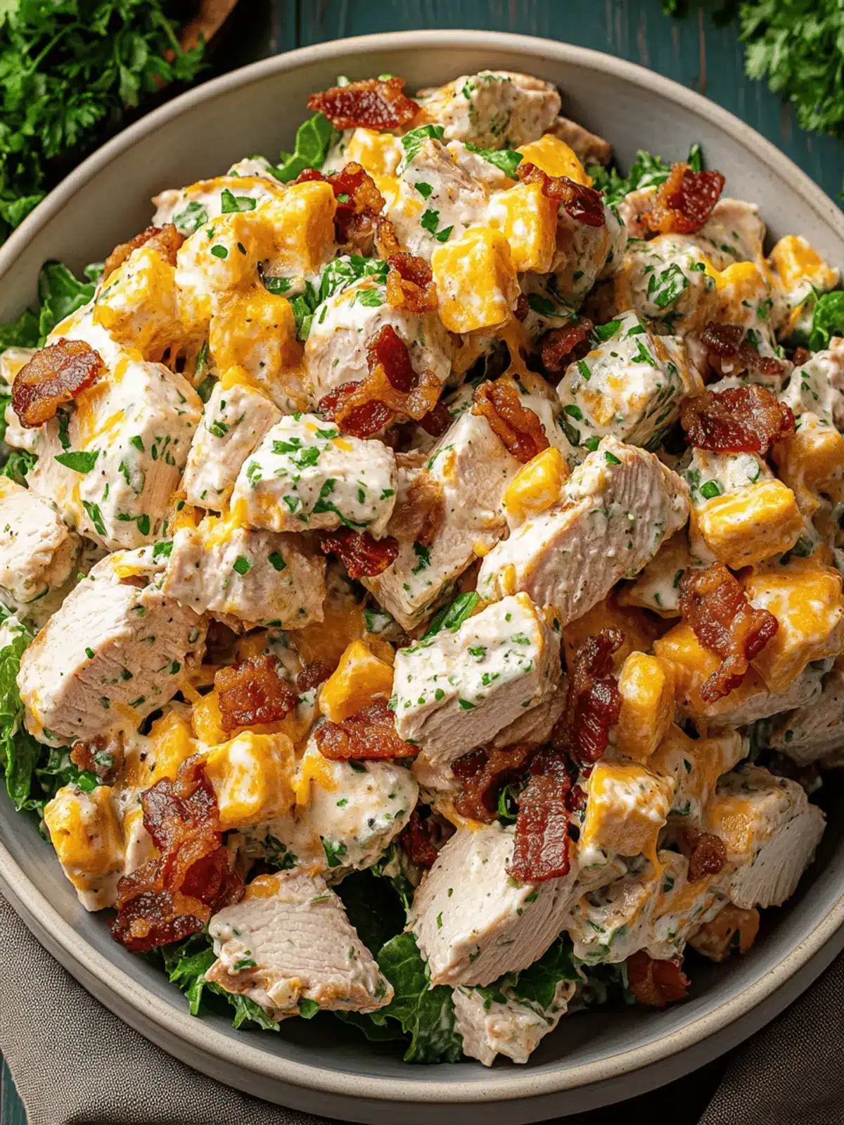 Savory Cheddar Bacon Ranch Turkey Salad for Delicious Leftovers 2 Cheddar Bacon Ranch Turkey Salad