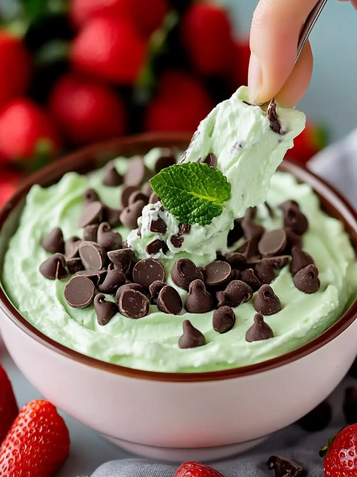 Creamy Peppermint Chocolate Chip Dessert Dip for Easy Holiday Joy 3 Peppermint Chocolate Chip Dessert Dip