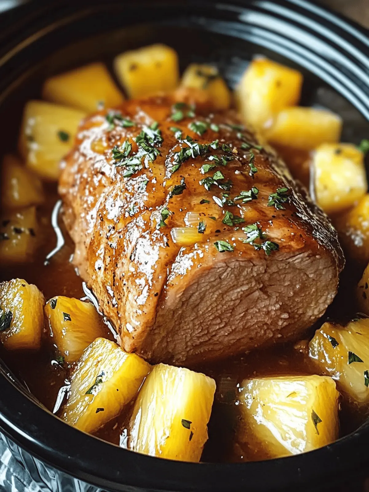 Tasty Easy Slow Cooker Pineapple Pork Loin for Busy Nights 4 Easy Slow Cooker Pineapple Pork Loin