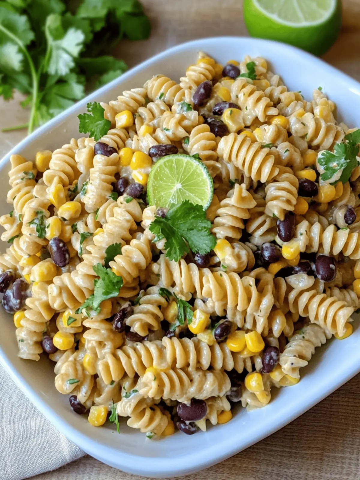 Black Bean and Corn Pasta Salad with Creamy Lime Dressing 2 Black Bean and Corn Pasta Salad with Lime Greek Yogurt Dressing