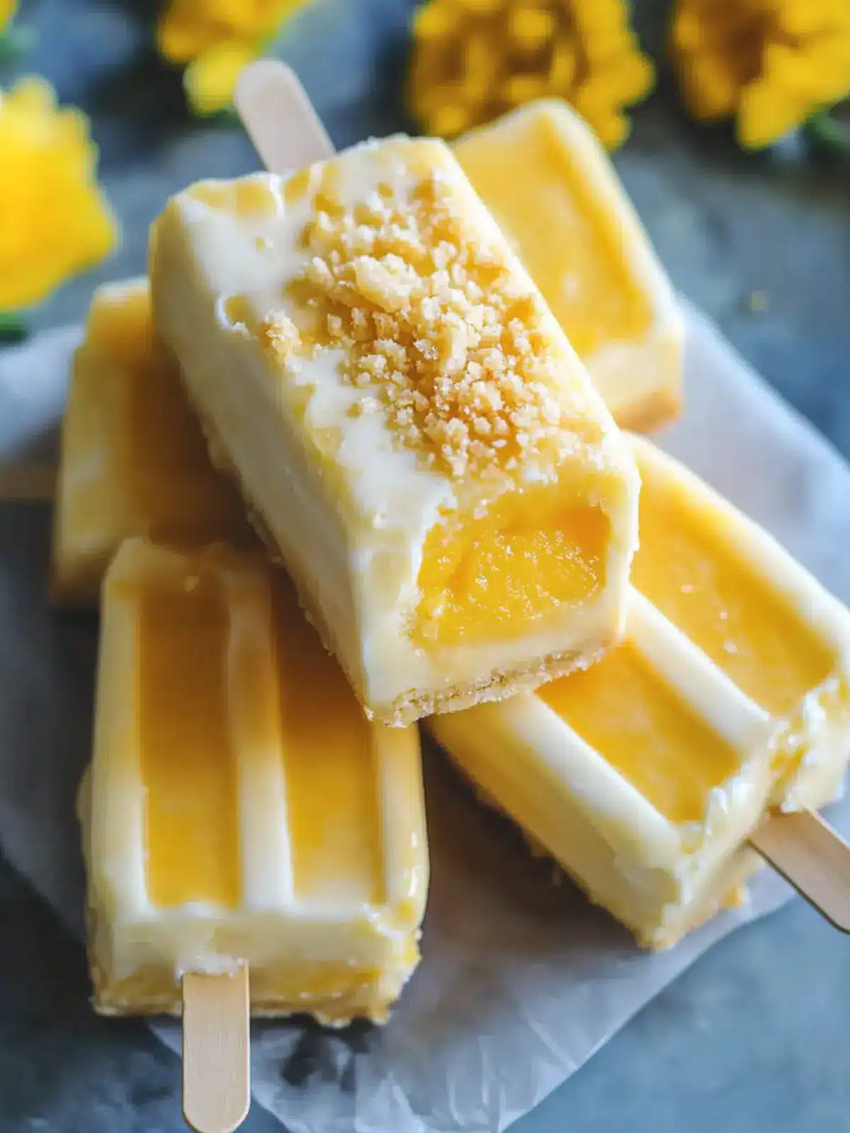 Cookie Coated Mango Lassi Frozen Yogurt Bars for Refreshing Bliss 3 Cookie Coated Mango Lassi Frozen Yogurt Bars