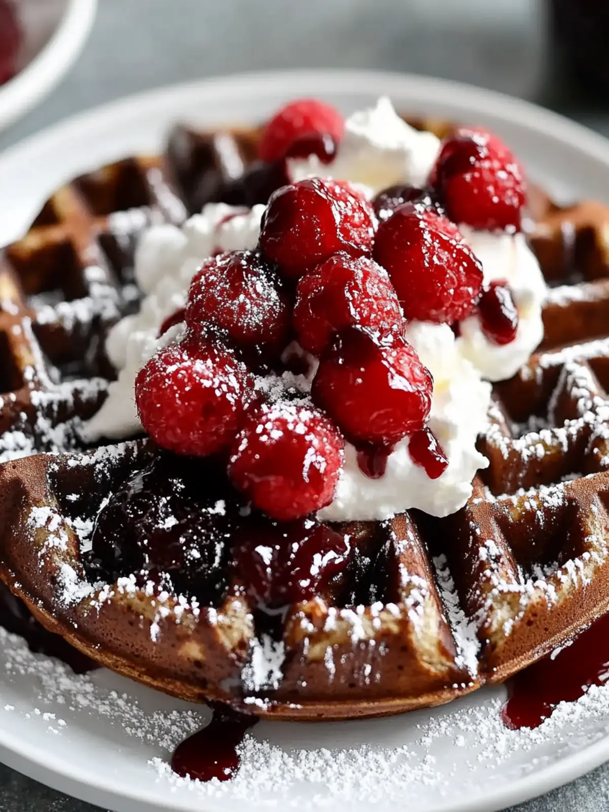 Decadent Black Forest Waffles for a Luxurious Weekend Brunch 3 Black Forest Waffles