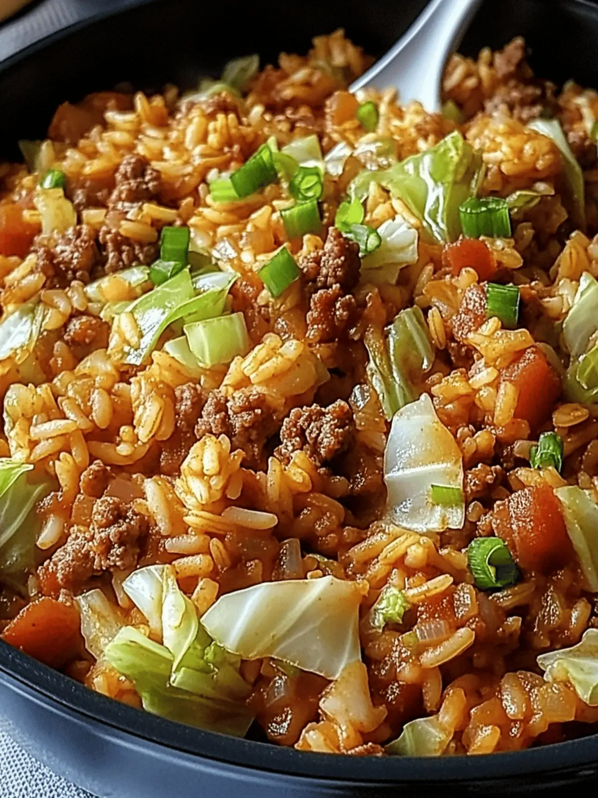Cajun Cabbage Jambalaya with Ground Beef and Sausage Magic 2 Cajun Cabbage Jambalaya with Ground Beef and Sausage