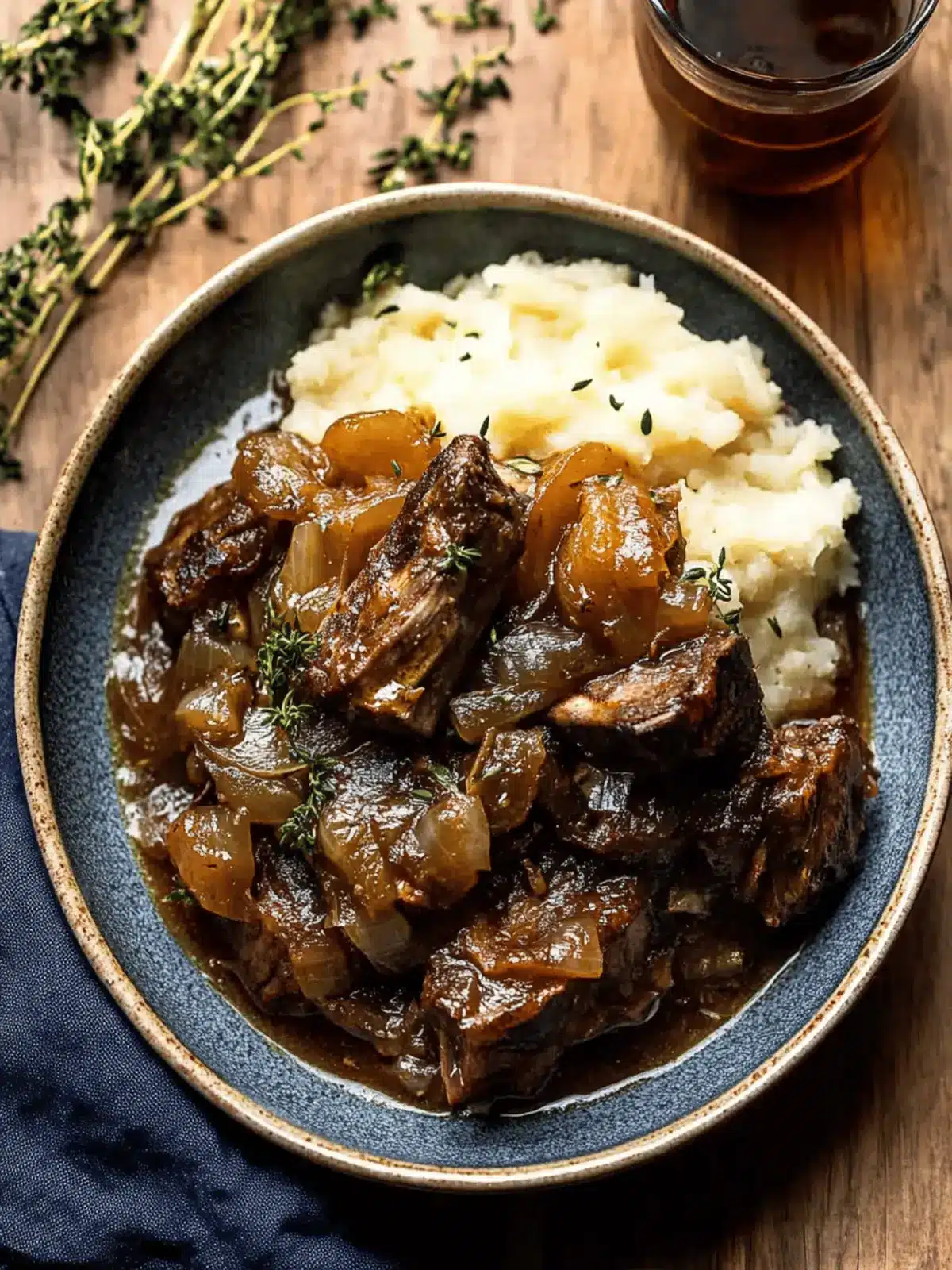 Cider Braised Short Ribs with Caramelized Onions Bliss 4 Cider Braised Short Ribs with Caramelized Onions