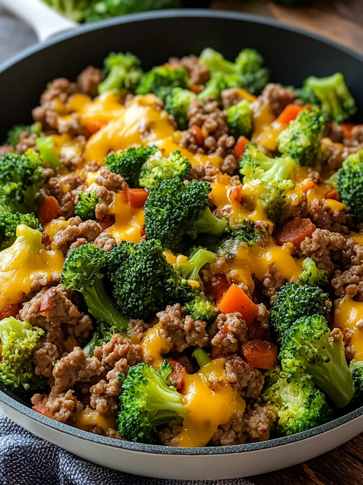 Keto Hamburger Broccoli Skillet: Quick, Creamy, Comfort Food 2 Keto Hamburger Broccoli Skillet
