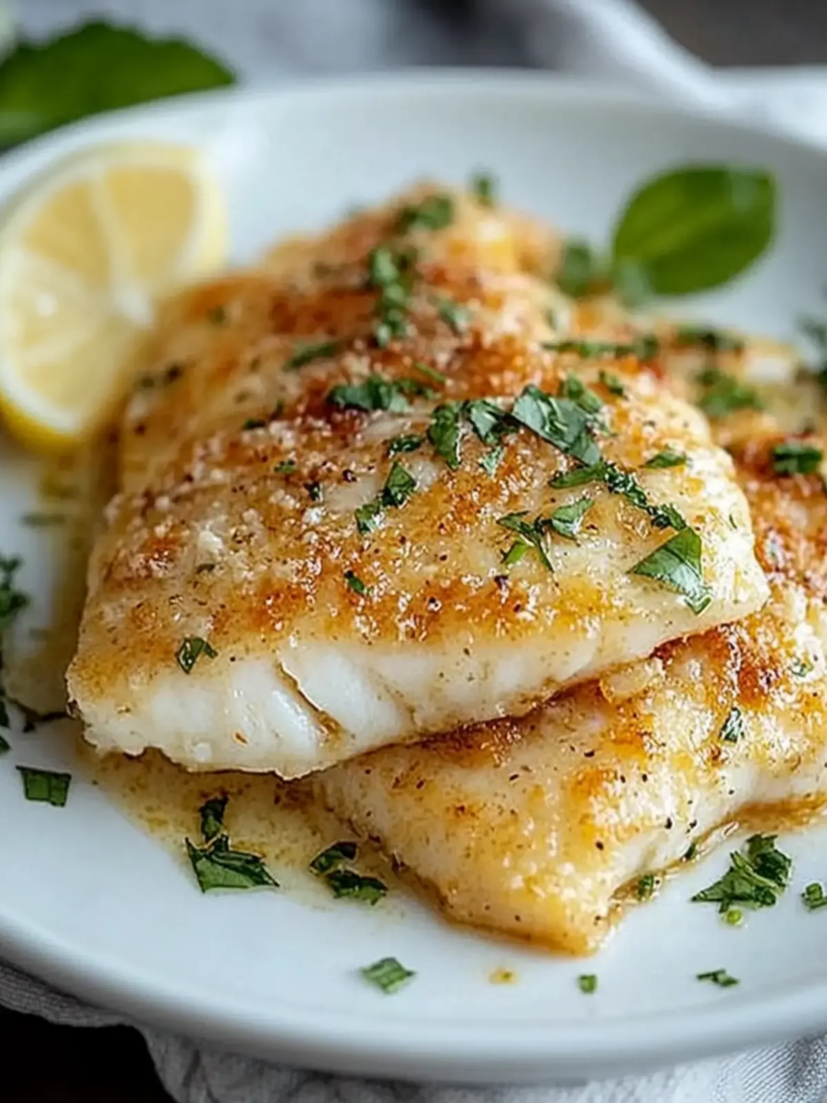 Zesty Lemon Parmesan Lingcod with Garlic Butter Bliss 3 Lemon Parmesan Lingcod with Garlic Butter