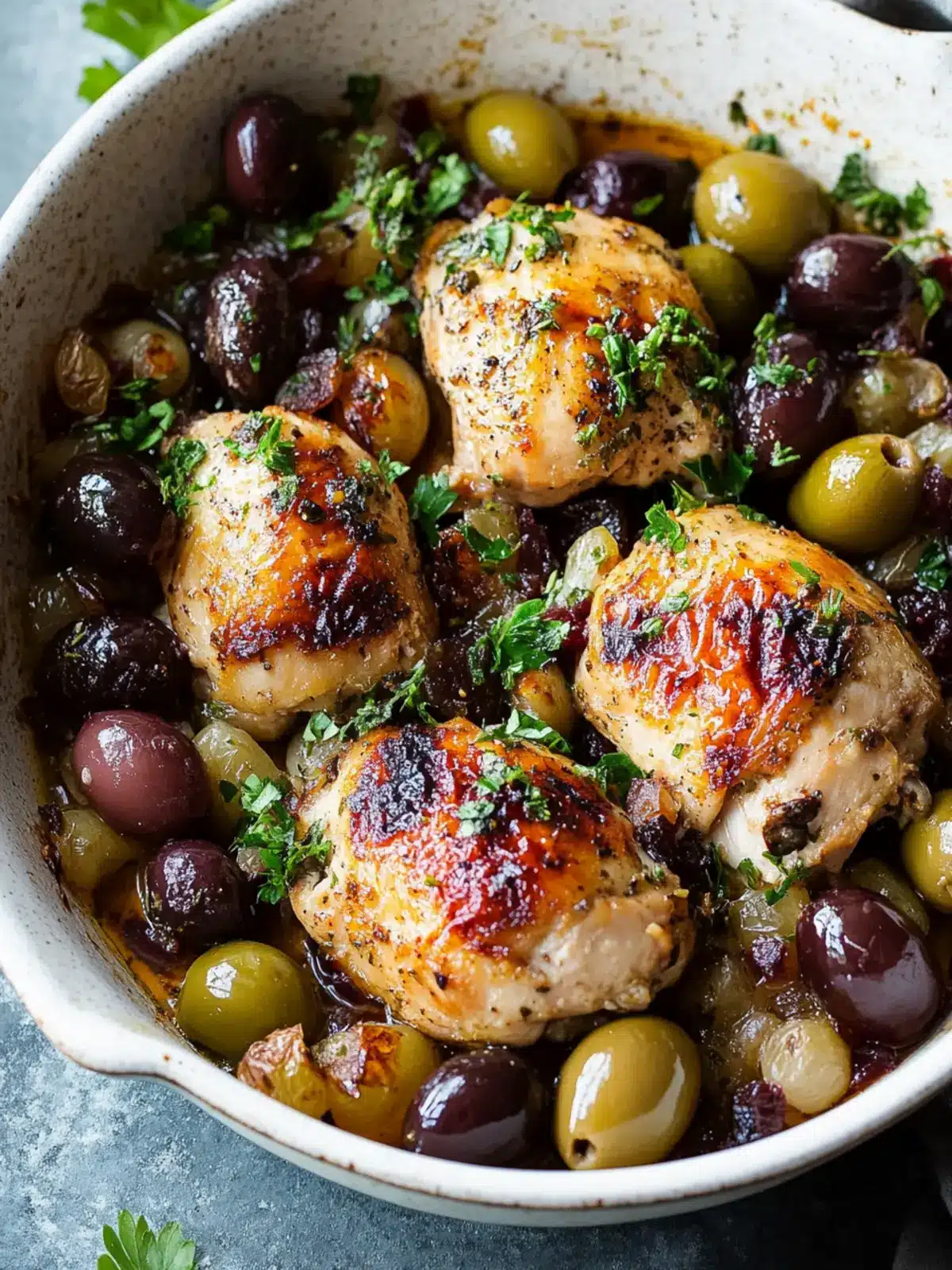Pan-Roasted Chicken with Grapes & Olives for an Elegant Feast 4 Pan-Roasted Chicken with Grapes & Olives