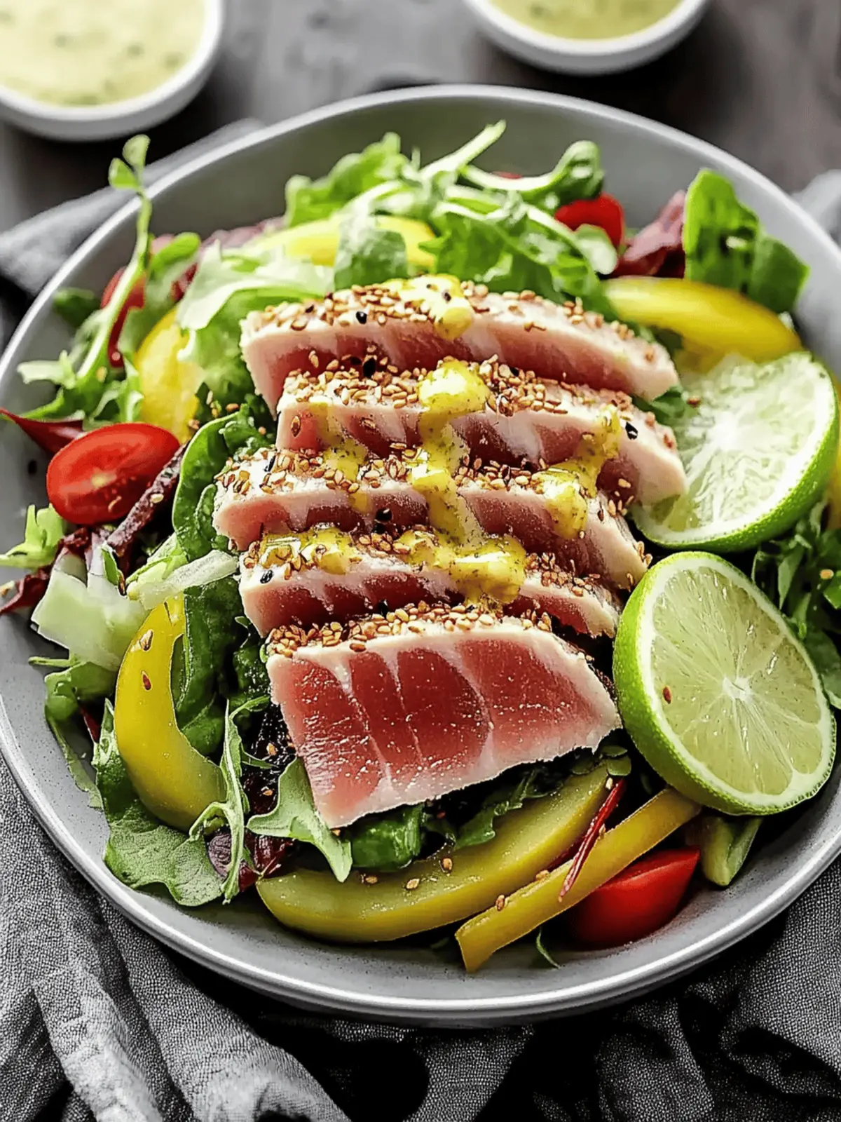 Savory Sesame Crusted Ahi Salad with Zesty Ginger Lime Twist 4 Savory Sesame Crusted Ahi Salad with Zesty Ginger Lime Twist