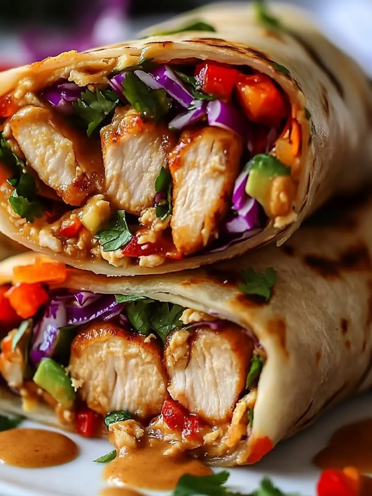 Thai Peanut Chicken Wrap Recipe Flavor-Packed & Easy to Make 4 Thai Peanut Chicken Wrap