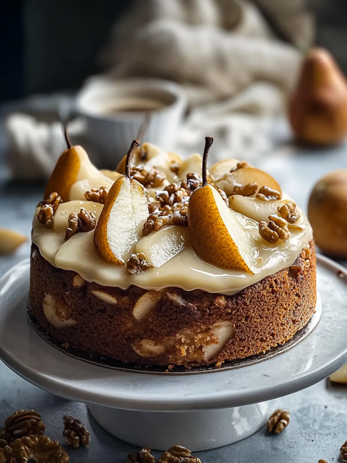 Moist Pear Walnut Cake for Cozy Baking Bliss 3 Pear Walnut Cake