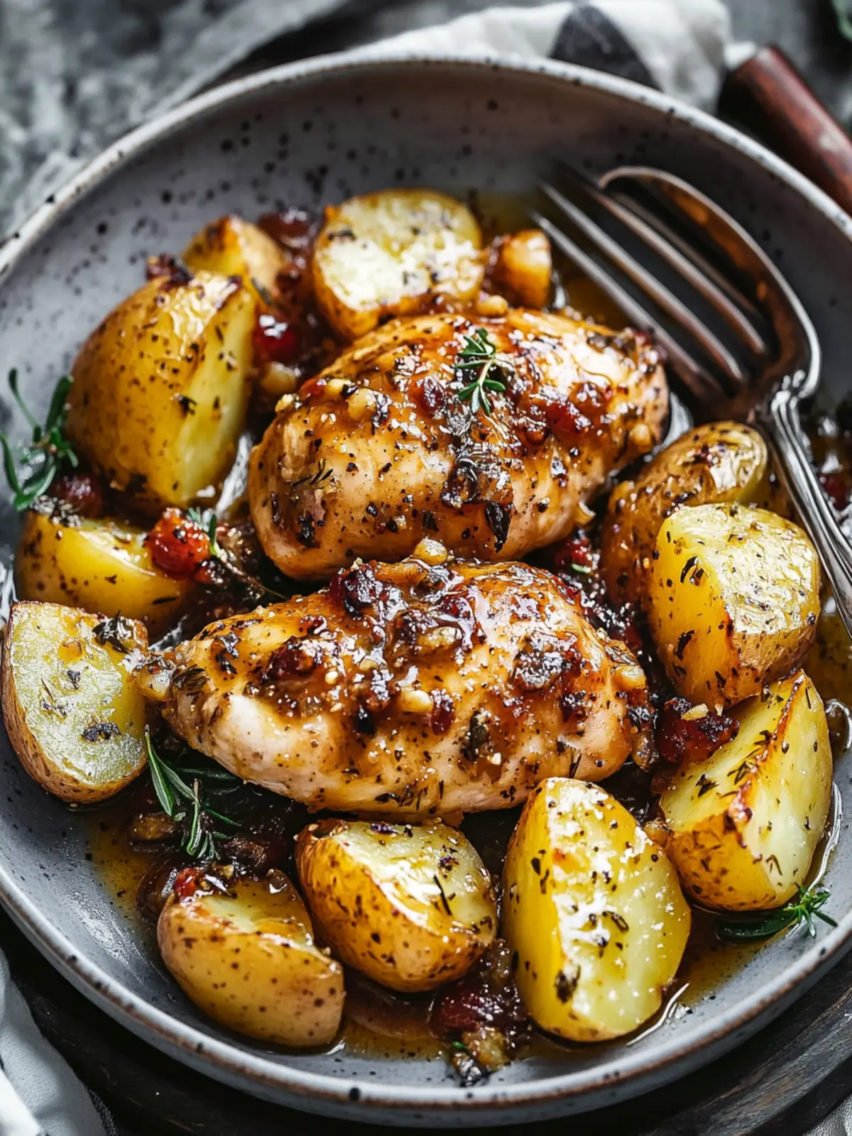 Savor One-Pan Honey Mustard Chicken and Potatoes Tonight 4 Honey Mustard Chicken And Potatoes