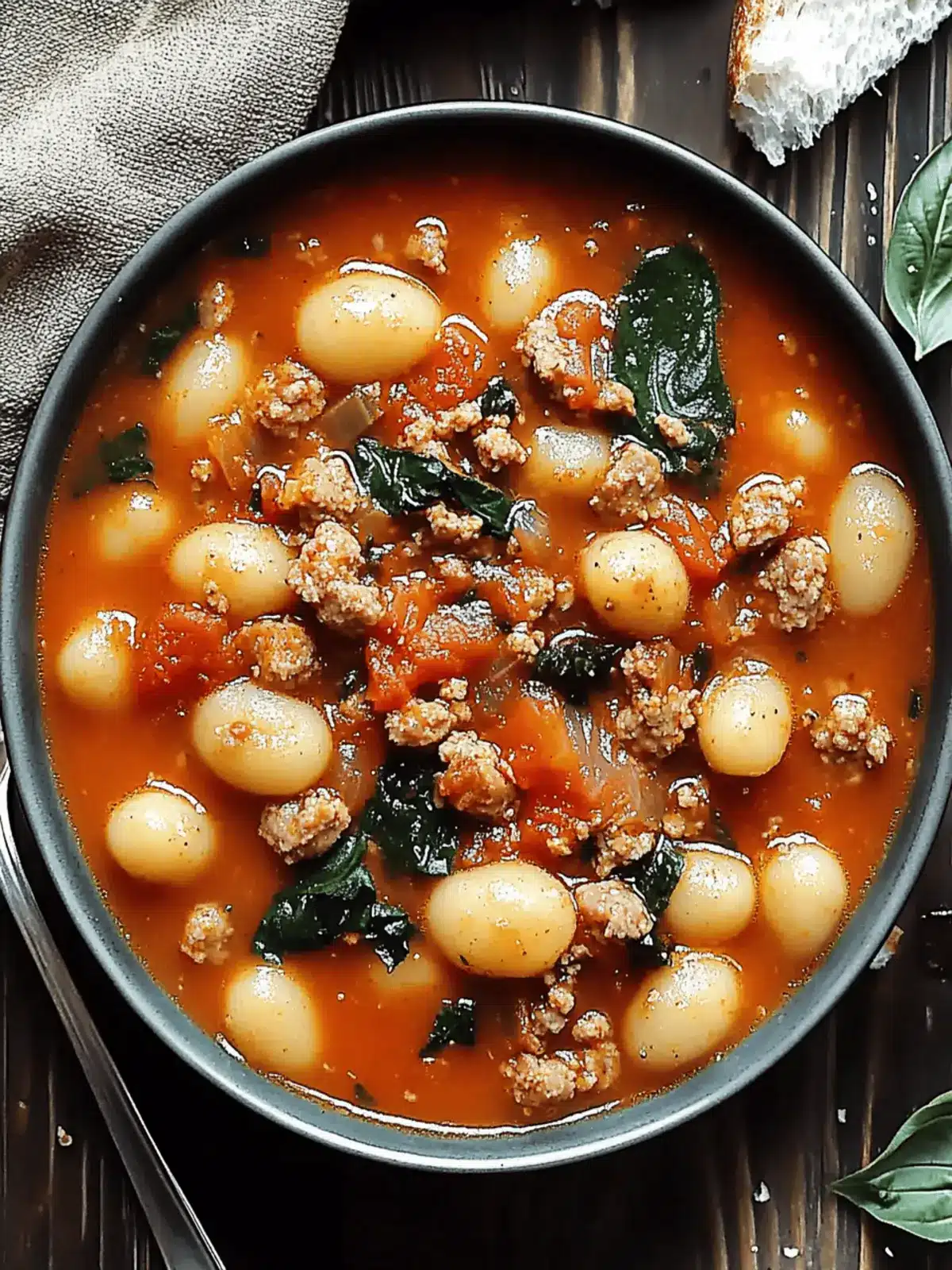 Savoring Comfort: Spicy Sausage Gnocchi Soup with Nduja 4 Sausage Gnocchi Soup with Nduja