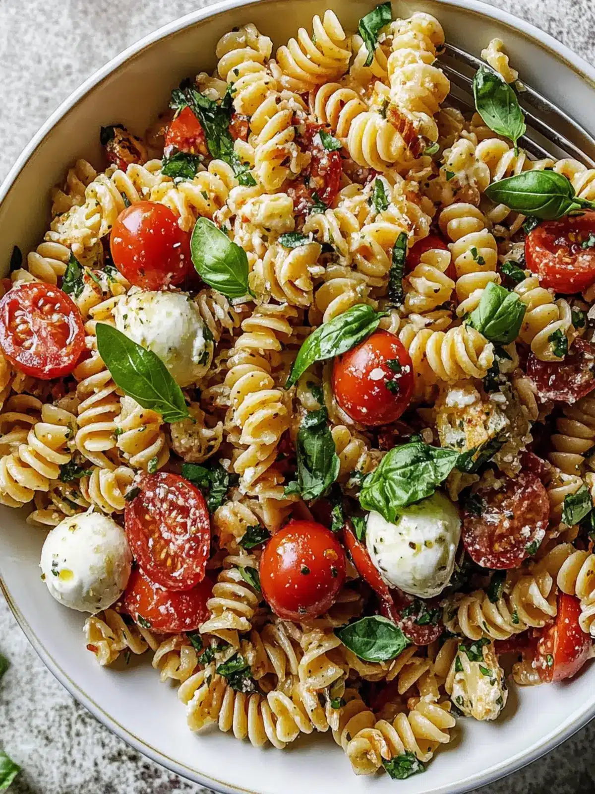 Bruschetta Pasta Salad With Mini Mozzarella Balls for Summer Bliss 2 Bruschetta Pasta Salad With Mini Mozzarella Balls
