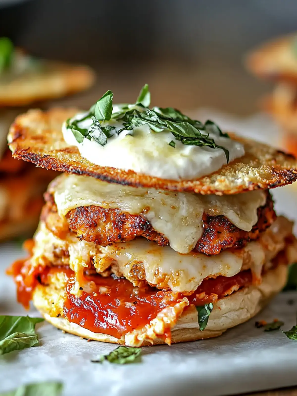 Keto Chicken Parm Smash Burgers for a Guilt-Free Feast 2 Keto Chicken Parm Smash Burgers