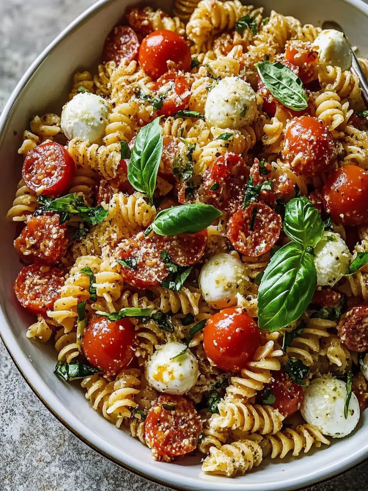 Bruschetta Pasta Salad With Mini Mozzarella Balls for Summer Bliss 4 Bruschetta Pasta Salad With Mini Mozzarella Balls