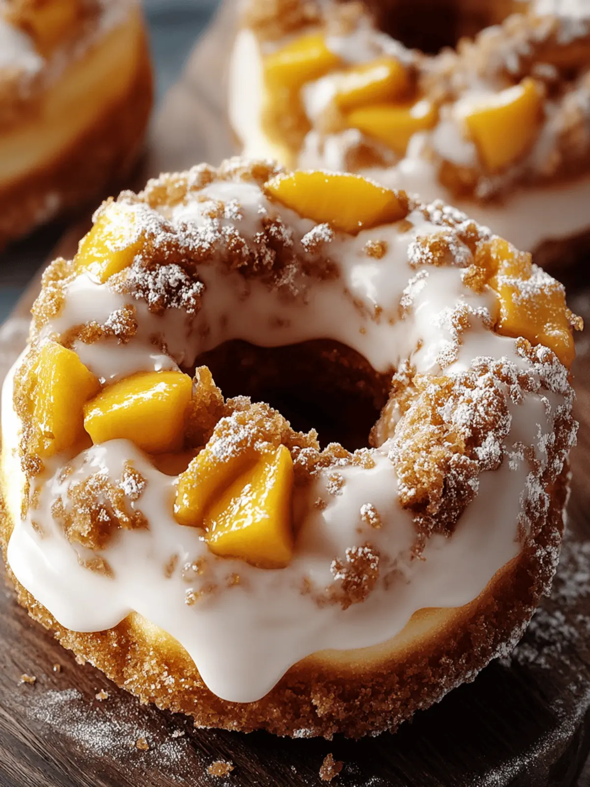 Classic Peach Cobbler Cheesecake Donuts You'll Crave Every Time 3 Classic Peach Cobbler Cheesecake Donuts