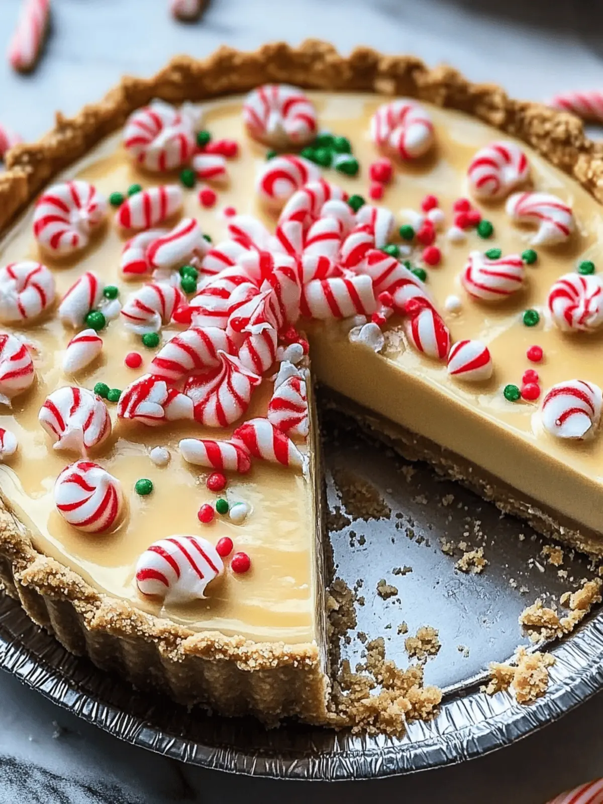 Irresistible White Chocolate Candy Cane Pie for Festive Fun 2 White Chocolate Candy Cane Pie