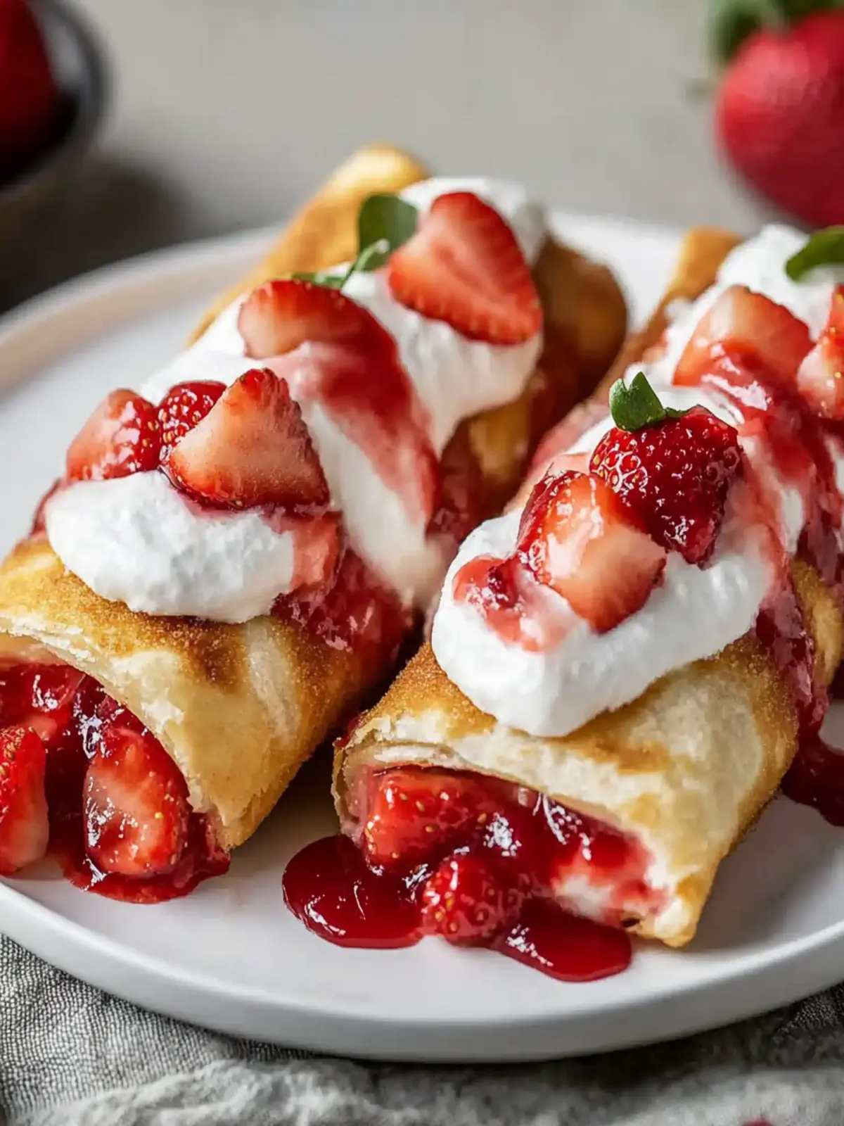 Crispy Strawberry Cheesecake Chimichangas You ll Love to Make 4 Strawberry Cheesecake Chimichangas