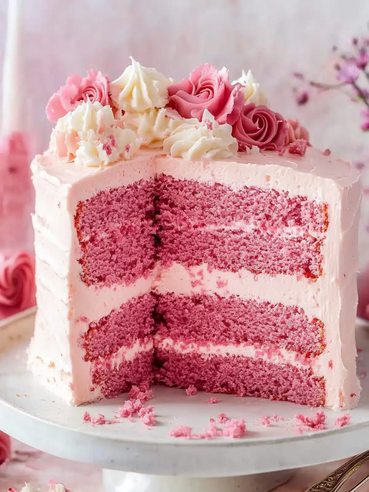 Irresistibly Soft Pink Velvet Cake for Your Spring Celebrations 2 Pink Velvet Cake