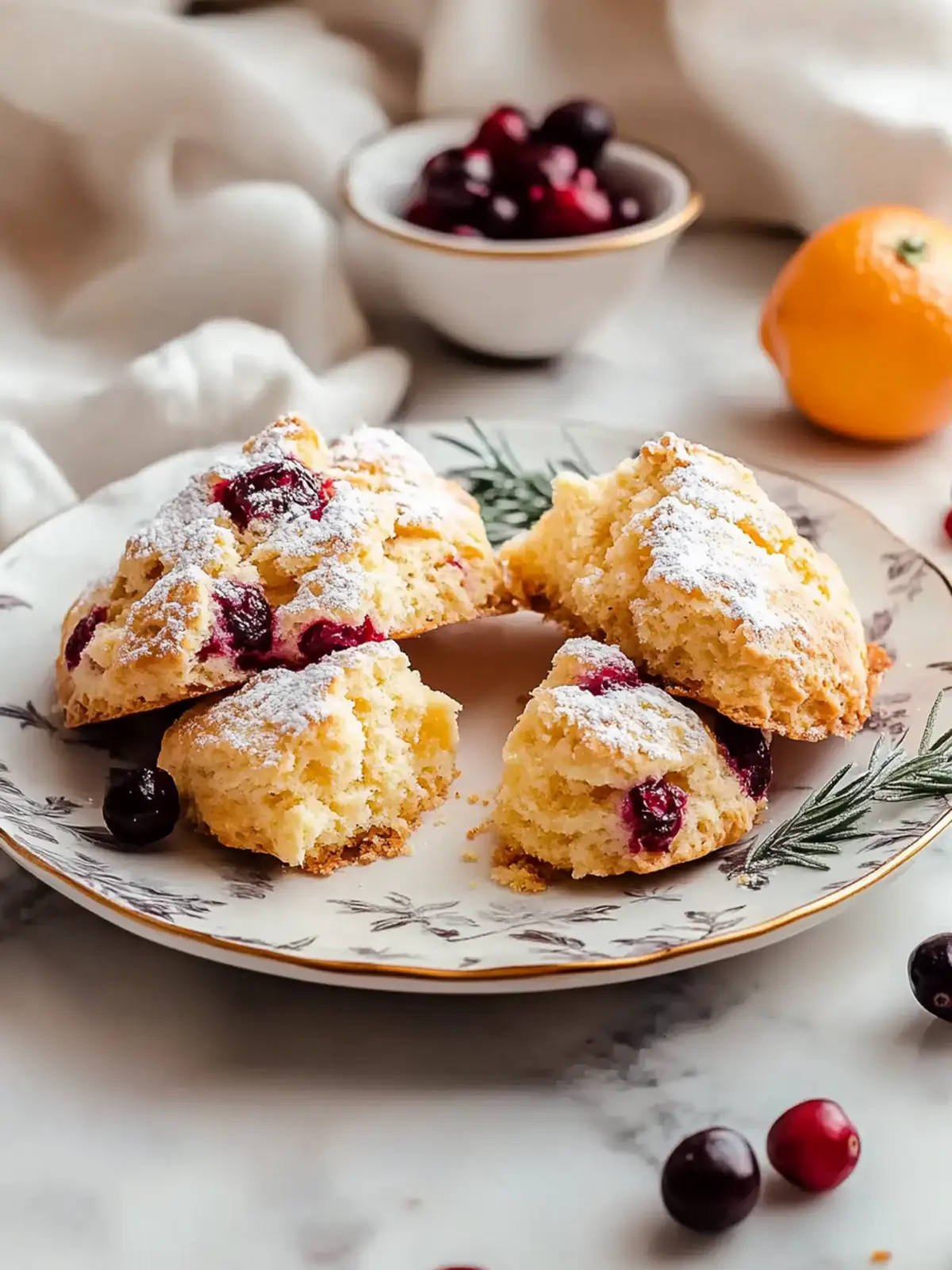 Delicious Cranberry Orange Scones for Cozy Mornings 3 Cranberry Orange Scones