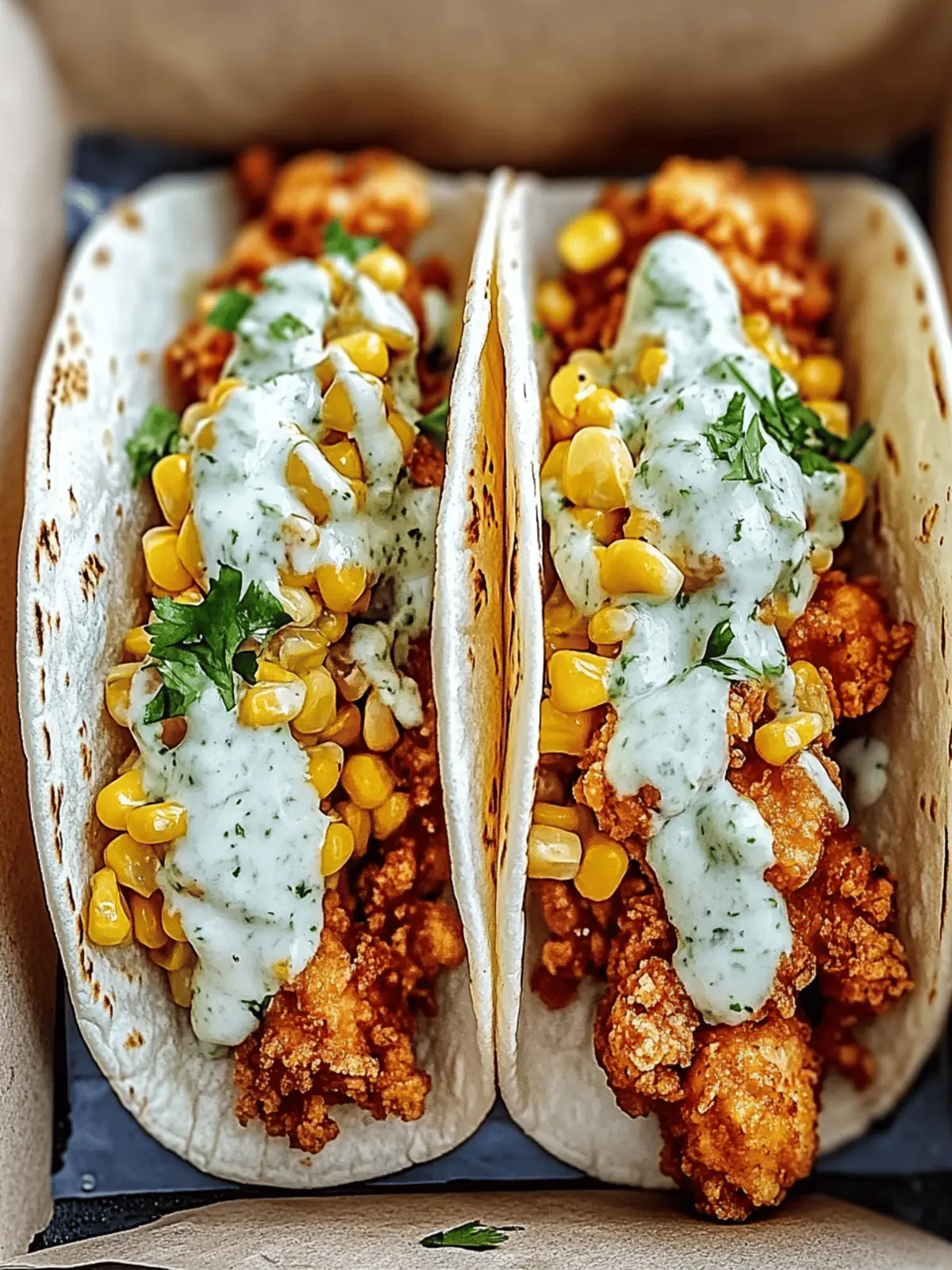 Satisfy Your Cravings: Fried Chicken Street Corn Tacos with Zesty Ranch 4 Fried Chicken Street Corn Tacos with Zesty Ranch
