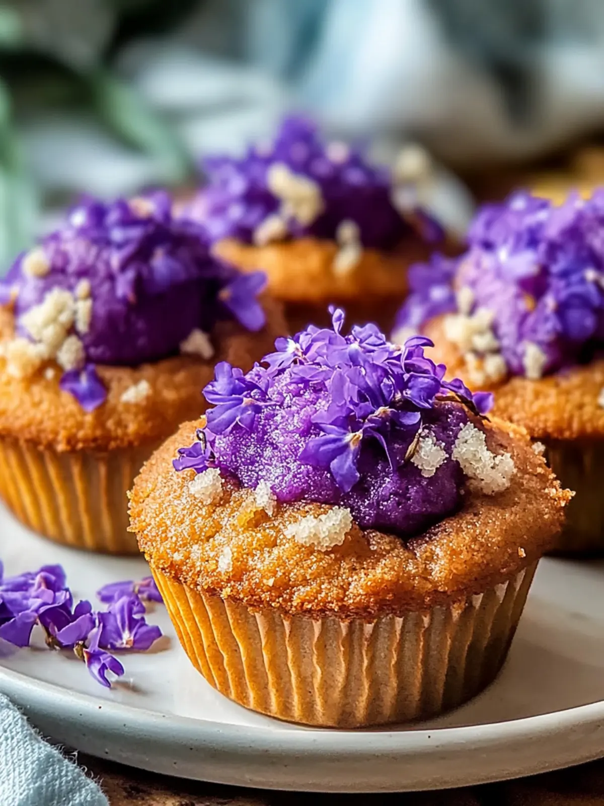 Fluffy Ube Muffins - A Nutty Filipino Delight to Bake Today 3 Ube Muffins