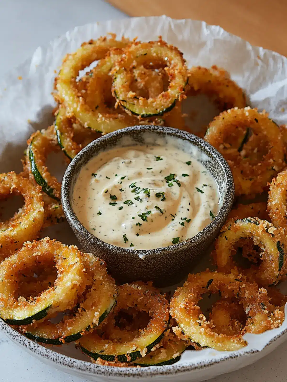 Crispy Zucchini Rings with Creamy Dip for Game Night Joy 4 Crispy Zucchini Rings with Creamy Dip