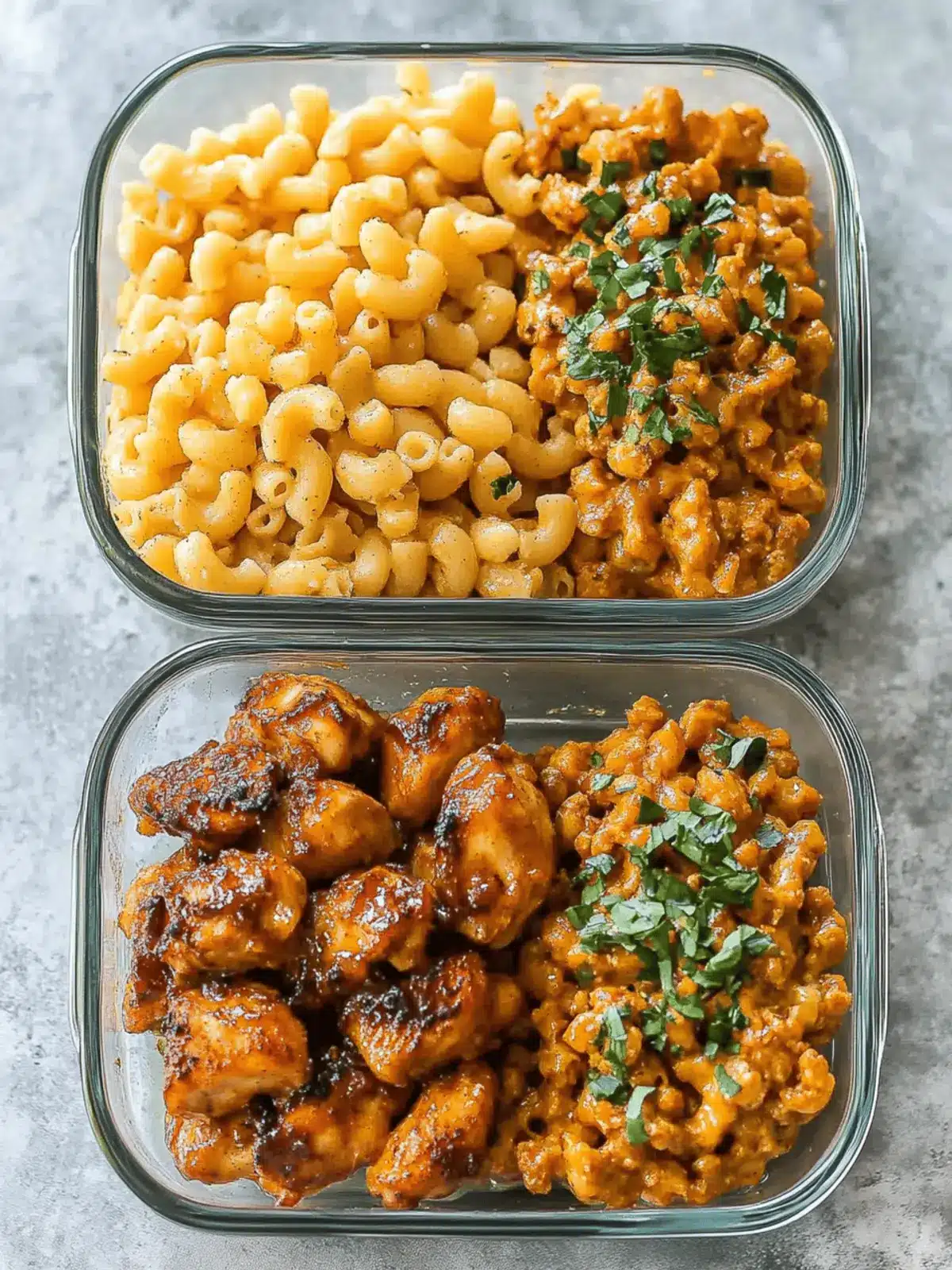 High Protein Honey Garlic Butter Chicken with Mac & Cheese Bliss 3 High Protein Honey Garlic Butter Chicken with Mac & Cheese