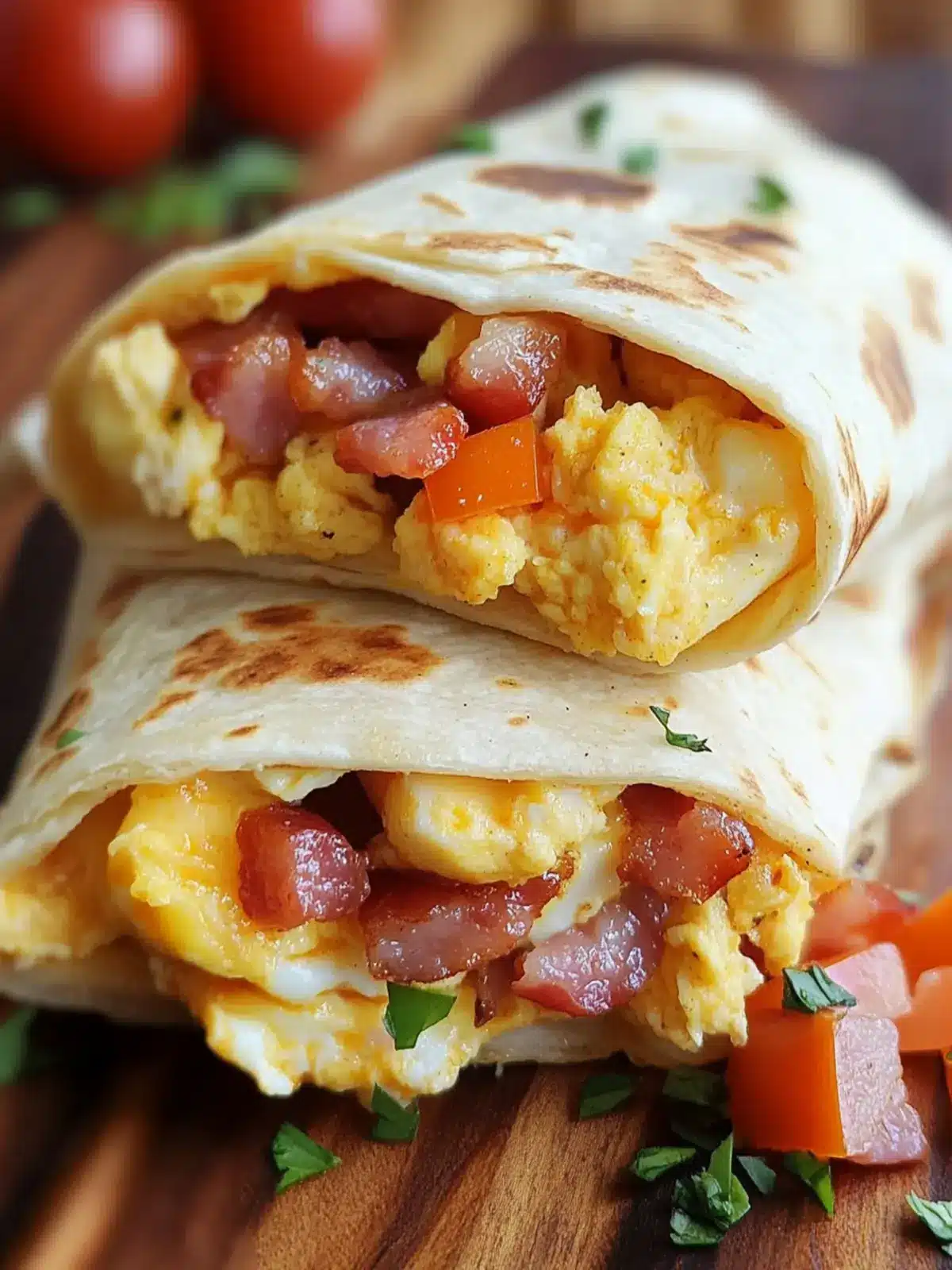 Savor Fluffy Bacon & Egg Breakfast Burritos in Just 25 Minutes 3 Fluffy Bacon & Egg Breakfast Burritos