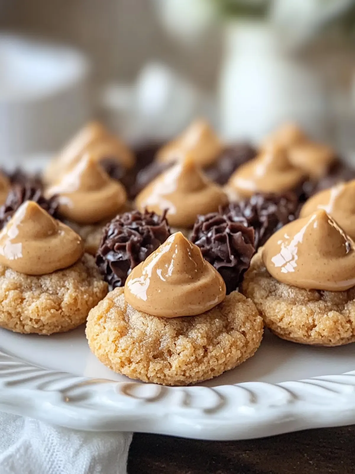 Soft Classic Peanut Butter Blossoms with Gooey Chocolate Kisses 4 Classic Peanut Butter Blossoms