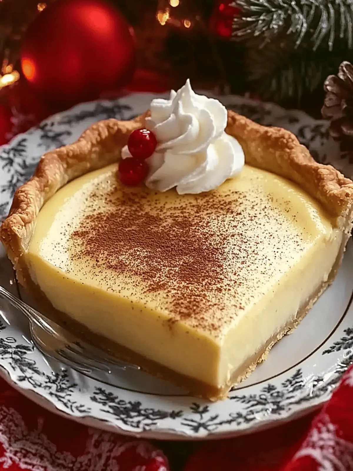 Savor Christmas Eve with Creamy Cinnamon-Vanilla Custard Pie 2 Christmas Eve Cinnamon-Vanilla Creamy Custard Pie